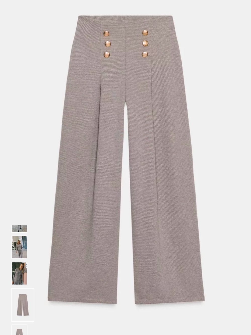 NWT ZARA Wide Leg High-Waist Pants